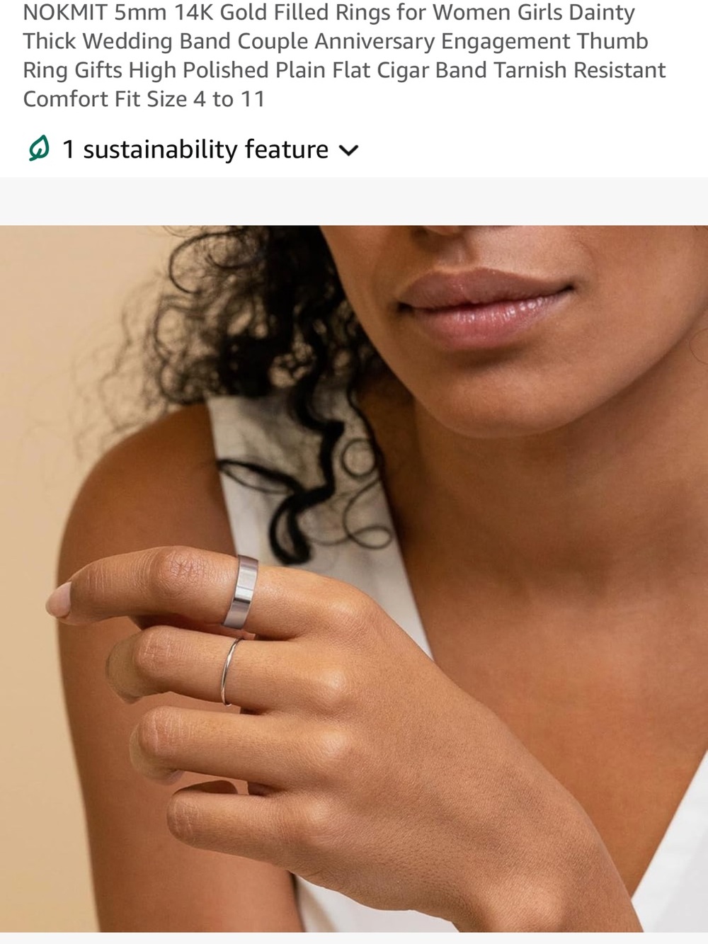 Classic Silver Band Ring for Women - Minimal Stackable Style